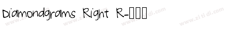 Diamondgrams Right R字体转换